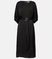[Velvet] Velvet Laurel satin midi dress AU 16 black