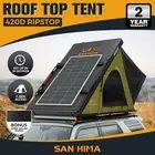 San Hima Kalbarri Lite Rooftop Tent Hardshell Olive+Ladder&Rack+200W Solar Panel