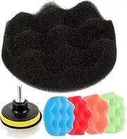 1Set Car Polishing Sponge Pad with Post Durable High Elastic Buffing Wheel for Waxing and Polishing Drills for Auto Detailing and Vehicle Maintenance