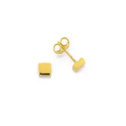 9ct Gold Mini Cube Stud Earrings