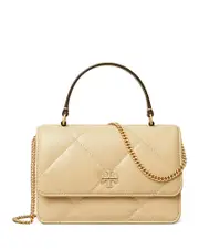 Tory Burch Kira Pave Logo Diamond Quilted Shoulder Bag