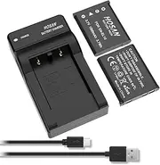 EN-EL10 Replacement Battery (2-Pack) and Portable USB Charger kit for Nikon EN-EL10 for Nikon Coolpix S200 S210 S220 S230 S3000 S4000 S500 S510 S5100 S520 S570 S60 S600 S700 S80