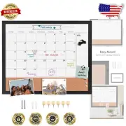 Functional 18x22 Magnetic Whiteboard Calendar & Corkboard for Organized Spaces