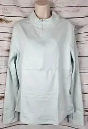 Prana Ice Flow Half Zip Pullover Jacket XL Womens Frost Blue New Fleece
