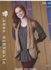 Plymouth Yarn Knitting Pattern Book 649 - Aran Designs for Men (1) & Women (3)