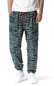 [MakingDa] Men's Cotton Tracksuit Bottoms 3D Printed Elastic Waist Hippie Baggy Pants Cargo Pants Lounge Pants Beach Walking Running Jogging Sweatpants