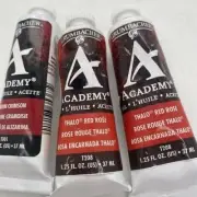 Lot of 3 Grumbacher Oil Paint 2 Thalo Red Rose 1 Alizarin Naples1.25 fl. oz. s5