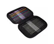 Crochet Hook Set New 22Pcs Multicolour Aluminum Knit Knitting Needle Weave Craft