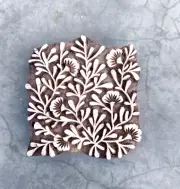 wooden stamp block,Hand Carved Indian Wood Block - Floral Wooden Stamp -Textile