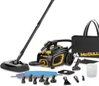 Mcculloch Canister Steam Cleaner MC1375, 90 Minute Runtime, 20 Accessories: Jet