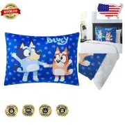 Plush Kids Bluey Bed Pillow - 20in x 30in with Easy-Clean Removable Cover
