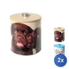 2x Biscottiere Can Decorum Dogs Cm17xh20 Home