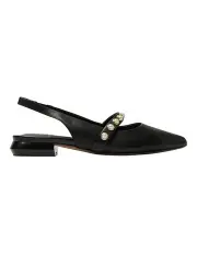 [Jane Debster] Opal Flat Shoes in Black Leather