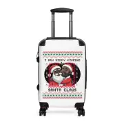 I Saw Diddy Kissing Santa Claus Funny Travel Suitcases Small, Medium, Large