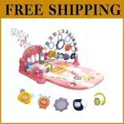 Soft Cotton Baby Gym Play Mat with Musical Piano & Sensory Toys - Unisex Gift