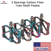 PROMEND USA Aluminium Carbon Bicycle Pedals Ultralight Bike Pedals 3 Bearings
