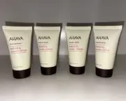 4 AHAVA Deadsea Water Mineral Hand Cream Travel Size 40 ml/1.3 oz Each
