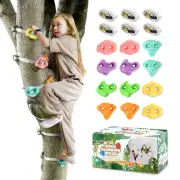TOPNEW 12 Ninja Tree Climbing Holds for Kids Climber, Tree Climbing Kit with ...