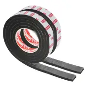 1"W x 5/16"T x 6.6Ft EVA Double Sided Foam Tape, 2Rolls, Black