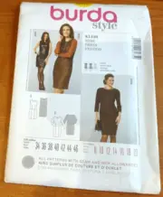 BURDA Style 6975 Dress Sewing Pattern Sizes US 8-20 Short & Long Sleeve Uncut