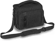 PEDEA DSLR Camera Bag Fashion Camera Bag for SLR Cameras with Waterproof rain Cover, Carrying Strap and Accessory compartments, Size XL, Black