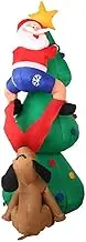 Jingle Jollys Christmas Inflatable Santa Tree 1.8M LED Decorations Illuminated
