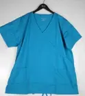 ALL HEART BASICS SCRUB TOP 2 POCKETS WITH BACK TIE- TEAL-2XL