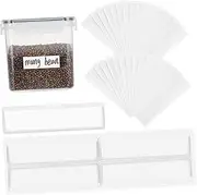 SEWACC 60pcs Adhesive Label Bags Office Organizer Sticker Stickers Toiletry Storage Pouch Binder Labels Index Card Holders