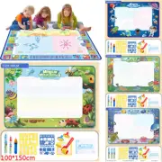100X150cm Magic Water Canvas Drawing Board Mat Coloring Doodle Mat Gifts w/ Pen