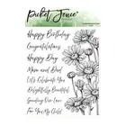 Picket Fence Studios Clear Stamp Set - Simple Blooming Daisies