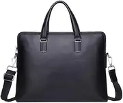 [HAMKVBPR] Mens Briefcase Men Solid Color Laptop Shoulder Leather Messenger Bag Computer Briefcase Notebook Satchel Messenger Bag for Work Business