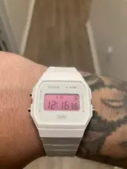 Custom Casio F91W color screen mod Pink