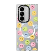 Galaxy Z Fold7 Clear Magnetic Case Smiley Faces