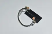 LILLY BARRACK Sterling Silver CUFF BRACELET - OPALS- 29.06 GRAMS - NEW (KJY5)
