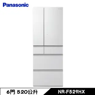 Panasonic 國際 NR-F529HX-W1 冰箱 6門 520L 翡翠白 變頻 玻璃 日本原裝