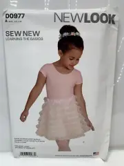 New Look D0977 977 0977 Girls Skirts Learning To Sew Pattern 3-8 *Uncut*