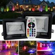 LED Flood Light 50W RGB Floodlight Remote Color Changing Spotlight outdoor Decor