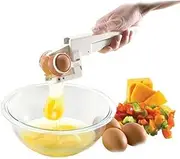 Black Olive Handheld Egg Cracker with Separator Trendy Egg Cracker Neatly Cracks an Egg in Just One Motion (Multicolor)