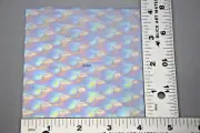 1101.32 - 4" x 4" IRIDIZED PATTERN ON CLEAR BULLSEYE 3mm THICK GLASS 90 COE