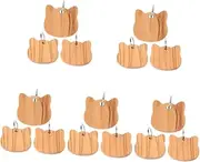 GANAZONO 5sets Dog Tag Cat Medal Funny Dog Tags Pets Kitten Cat Breakaway Pet Catnip Wooden 3pcs*5