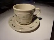 1 Set of Longaberger Pottery Coffee Cup & Saucer-New- $9 s/h