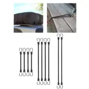 10Pcs Bungee Cords with Hooks Elastic for Trucks Camping Securing Tarps