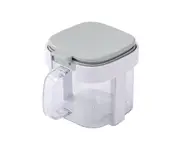 Seasoning Container with Lid Wall Mounted Punch Free Transparent Cup Spice Rack Organizer Kitchen Accessories-Grey - Grey