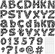 Harloon 216 Pcs Composition Alphabet Combo Set 4" Fun Font Cutout Letters Combo Include A-Z Uppercase and Lowercase Letters, 0-9 Numbers, Punctuation for Back to School Chalkboard Home Office Decor