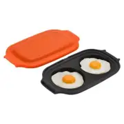 Microwave Egg Fryer | Cooker & Poacher for Breakfast Sandwiches | Maker for 2