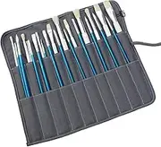 20 Slots Roll Up Paint Brush Holder Painting Organization And Oil Watercolor Gouache Artist Paint Brush Roll Canvas Pouch Bag (gray)
