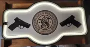 New Smith & Wesson sign Illuminated 17" x 10" promotional Led Neon Light.