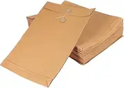 Homoyoyo Pcs Kraft Paper Portfolio Document Carrier Bag Set Letter Size Button Closure Holder for Office School Business