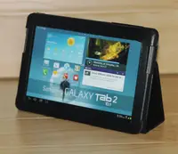 在飛比找露天拍賣優惠-台灣現貨簡約支架皮套適用於三星 Galaxy Tab 2 1