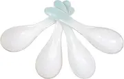 VINTORKY 4pcs Ceramic Soup Spoons Elegant Japanese Style Porridge Spoons for Dining Table Decor and Gradient for Home and Restaurant Use